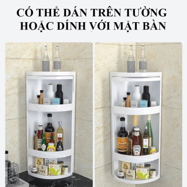 Kệ góc xoay 360° AnhAnh nhựa PP cứng KSVGE7.547 Giá 160.000đ, tiết kiệm không gian 5 Kệ góc xoay 360° AnhAnh nhựa PP cứng KSVGE7.547 Giá 160.000đ, tiết kiệm không gian 5