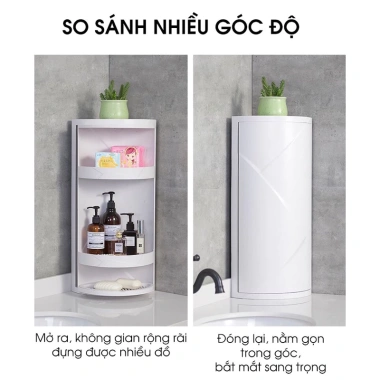Kệ góc xoay 360° AnhAnh nhựa PP cứng KSVGE7.547 Giá 160.000đ, tiết kiệm không gian