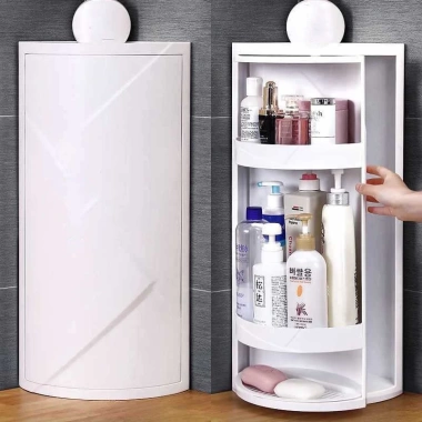 Kệ góc xoay 360 độ đa năng cho nhà tắm, bếp, bàn trang điểm - Giá chỉ 125.000đ