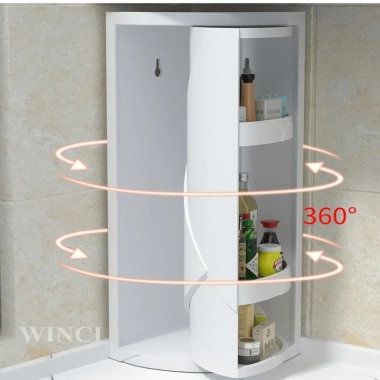 Kệ góc xoay 360 độ đa năng cho nhà tắm, bếp, bàn trang điểm - Giá chỉ 125.000đ