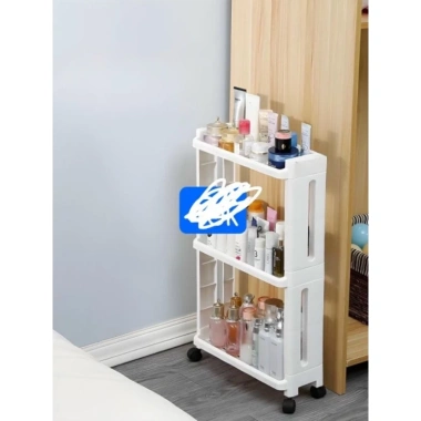 Kệ hẹp di động 4 tầng đa năng, có bánh xe di chuyển - Giá chỉ 53.000₫
