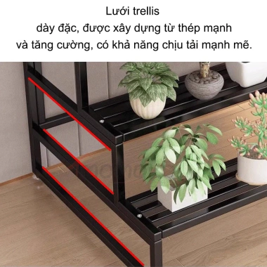 Kệ hoa 2/3 tầng giá đỡ hình thang thép carbon - Thiết kế sang trọng, chỉ 92.400₫ 6 Kệ hoa 2/3 tầng giá đỡ hình thang thép carbon - Thiết kế sang trọng, chỉ 92.400₫ 6
