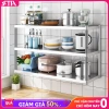 Kệ inox 2 tầng treo tường cao cấp - Chịu lực tốt, lắp đặt dễ dàng, giá chỉ 419.000₫