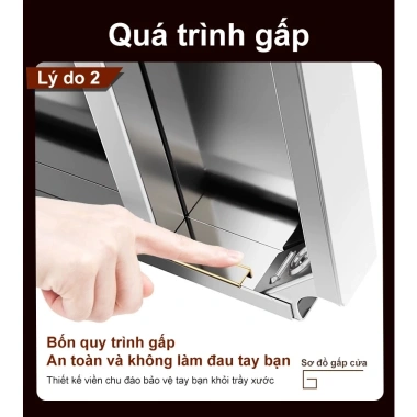 Kệ inox 2 tầng treo tường cao cấp - Chịu lực tốt, lắp đặt dễ dàng, giá chỉ 419.000₫