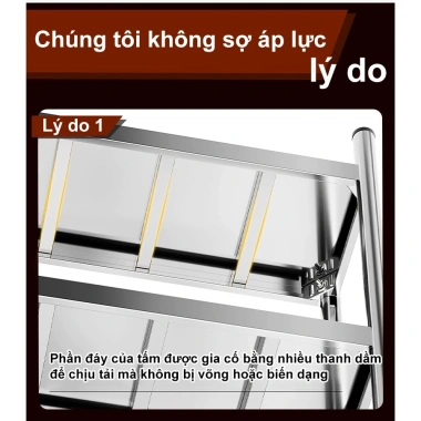 Kệ inox 2 tầng treo tường cao cấp - Chịu lực tốt, lắp đặt dễ dàng, giá chỉ 419.000₫