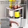 Kệ inox 3 tầng dày có bánh xe, Đựng lò vi sóng, nồi, chảo, chỉ 409.000₫ 5