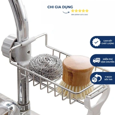 Kệ inox 304 đa năng, đựng lưới rửa bát, xà bông treo, giá chỉ 59.000đ 7