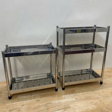 Kệ Inox đa năng 2-3 tầng cho bếp và tắm - Giá chỉ 150.000 VND giảm mạnh