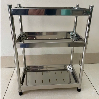 Kệ Inox đa năng 2-3 tầng cho bếp và tắm - Giá chỉ 150.000 VND giảm mạnh