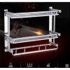 Kệ inox dán tường 2 tầng 40cm - Giá 219.000đ, kèm móc treo, dụng cho nhà tắm 4