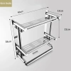 Kệ inox dán tường 3 tầng - Giá 219.000đ, treo khăn & để đồ nhà tắm, tiết kiệm không gian 3