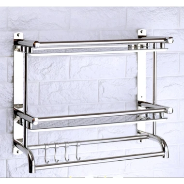 Kệ inox dán tường 3 tầng - Giá 219.000đ, treo khăn & để đồ nhà tắm, tiết kiệm không gian 6 Kệ inox dán tường 3 tầng - Giá 219.000đ, treo khăn & để đồ nhà tắm, tiết kiệm không gian 6