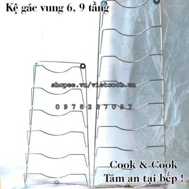 Kệ inox để vung SUS304 6-9 tầng – Giá treo chịu nhiệt, giảm còn 62.000đ 2 Kệ inox để vung SUS304 6-9 tầng – Giá treo chịu nhiệt, giảm còn 62.000đ 2