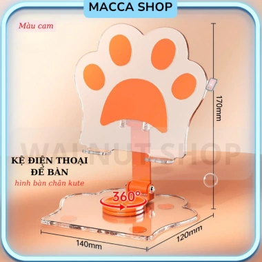 Kệ iPad và Điện thoại Chân Mèo Kute Xoay 360° Chắc Chắn Giá 30.653₫