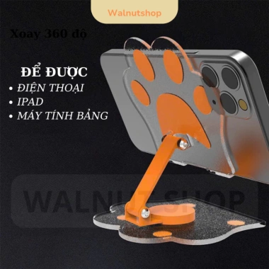 Kệ iPad và Điện thoại Chân Mèo Kute Xoay 360° Chắc Chắn Giá 30.653₫