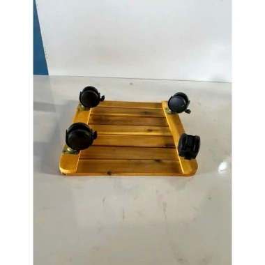 Kệ kê chậu cây 22x22x7cm gỗ ghép bánh xe di chuyển - Tiện lợi, giá chỉ 90.000đ