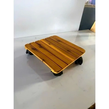Kệ kê chậu cây 22x22x7cm gỗ ghép bánh xe di chuyển - Tiện lợi, giá chỉ 90.000đ