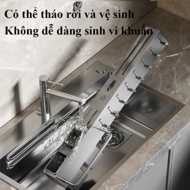 Kệ Không Khoan Đa Năng Treo Tường Nhà Bếp - Giá Cài Dao, Kéo, Ống Đũa KD00-01