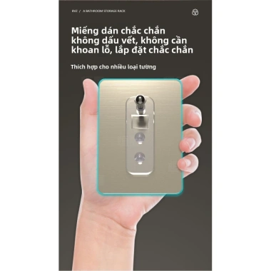Kệ không thủng treo tường nhà vệ sinh - Giá ưu đãi 477.237₫, lưu trữ tối đa