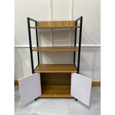 Kệ Lò Vi Sóng 4 Tầng Đa Năng - Khung Sắt, Tủ Gỗ MDF Phủ Melamine, Giá 245.000₫