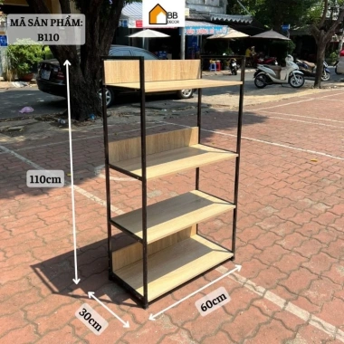 Kệ Lò Vi Sóng 4 Tầng Khung Sắt Sơn Tĩnh Điện, Mặt Gỗ MDF Melamin Chống Thấm, Tiết Kiệm Không Gian - 269k