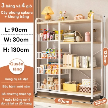 Kệ lò vi sóng 70-90cm gỗ MDF, ngăn tủ, bánh xe – Giá ưu đãi 539k, tiết kiệm không gian 10