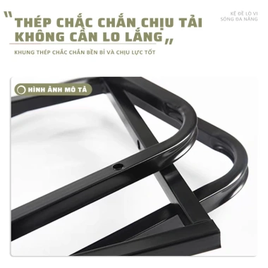 Kệ Lò Vi Sóng Chữ U Thép Chắc Chắn Thiết Kế Gọn Nhẹ Giá Ưu Đãi 119.000 VND 4