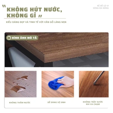 Kệ Lò Vi Sóng Chữ U Thép Chắc Chắn Thiết Kế Gọn Nhẹ Giá Ưu Đãi 119.000 VND 6