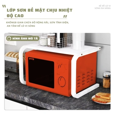 Kệ Lò Vi Sóng Chữ U Thép Chắc Chắn Thiết Kế Gọn Nhẹ Giá Ưu Đãi 119.000 VND 9