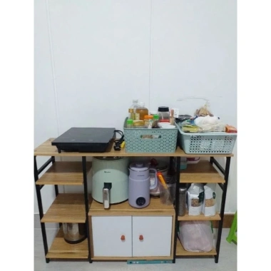Kệ lò vi sóng có cửa - Thiết kế hiện đại, tiết kiệm không gian, chỉ 329.000₫