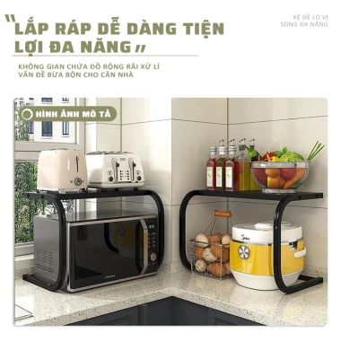 Kệ Lò Vi Sóng Đa Năng Chữ U, Khung Thép Chắc Chắn, Dùng Để Gia Vị - Giá 119.000đ
