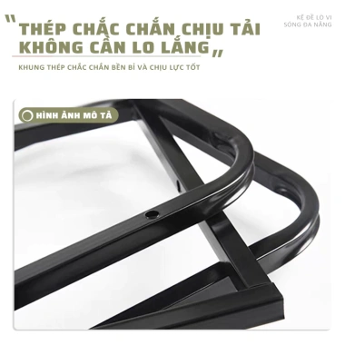Kệ Lò Vi Sóng Đa Năng Chữ U, Khung Thép Chắc Chắn, Dùng Để Gia Vị - Giá 119.000đ 8 Kệ Lò Vi Sóng Đa Năng Chữ U, Khung Thép Chắc Chắn, Dùng Để Gia Vị - Giá 119.000đ 8