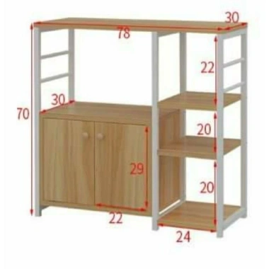 Kệ Lò Vi Sóng Nhiều Ngăn, Tầng Lắp Ghép Gọn Gập - Miễn Phí Vận Chuyển, 213.000₫ 2