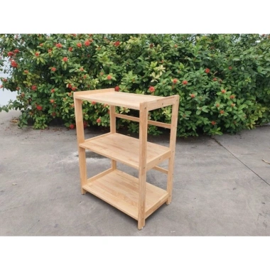 Kệ lò vi sóng trơn gỗ cao su tự nhiên - Giá chỉ 490.000đ, tiết kiệm ngay 4