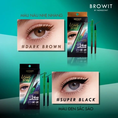 Kẻ Mắt Lâu Trôi Siêu Mảnh Browit Aurora Long Stay 0.5g - Không Vón Cục, Giá 139k 2
