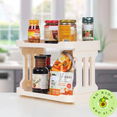 Kệ mini 2 tầng nhựa Việt Nhật - Đựng gia vị, mỹ phẩm, đồ học tập, tiết kiệm không gian
