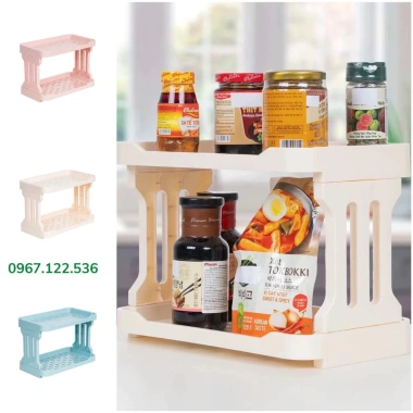Kệ mini 2 tầng nhựa Việt Nhật - Đựng gia vị, mỹ phẩm, đồ học tập, tiết kiệm không gian 4 Kệ mini 2 tầng nhựa Việt Nhật - Đựng gia vị, mỹ phẩm, đồ học tập, tiết kiệm không gian 4