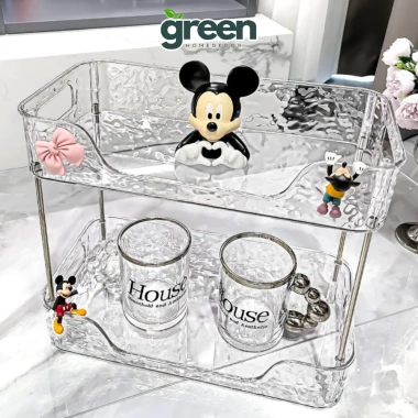 Kệ mỹ phẩm acrylic sóng nước trong suốt vân kim cương sang trọng - Giảm còn 69.000₫