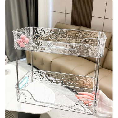 Kệ mỹ phẩm acrylic sóng nước trong suốt vân kim cương sang trọng - Giảm còn 69.000₫