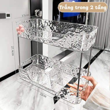 Kệ mỹ phẩm acrylic sóng nước trong suốt vân kim cương sang trọng - Giảm còn 69.000₫ 10 Kệ mỹ phẩm acrylic sóng nước trong suốt vân kim cương sang trọng - Giảm còn 69.000₫ 10