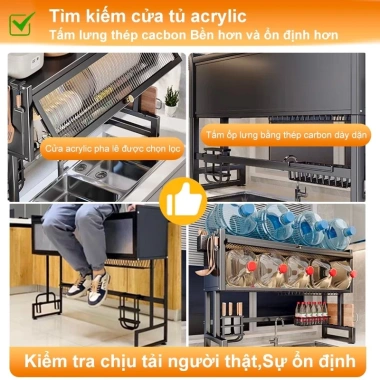Kệ Nắp Đa Năng Bồn Rửa Nhà Bếp – Giữ Bát Đĩa Gọn, Có Nắp Đậy, Giá 349.000₫ 3