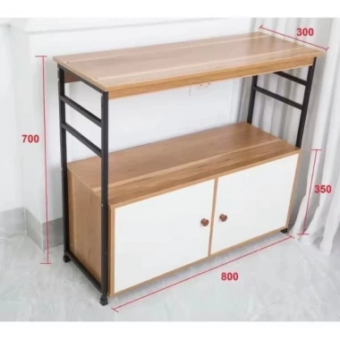 Kệ Nhà Bếp 2 Ngăn Cao Cấp, Khung Sắt Sơn Tĩnh Điện, Đặt Lò Vi Sóng, Sàn Gỗ MDF - Giá ưu đãi 310.000₫