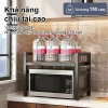 Kệ nhà bếp 2 tầng điều chỉnh, thép chịu nhiệt, phù hợp lò vi sóng và nồi cơm điện 7