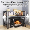 Kệ nhà bếp 2 tầng điều chỉnh, thép chịu nhiệt, phù hợp lò vi sóng và nồi cơm điện 8