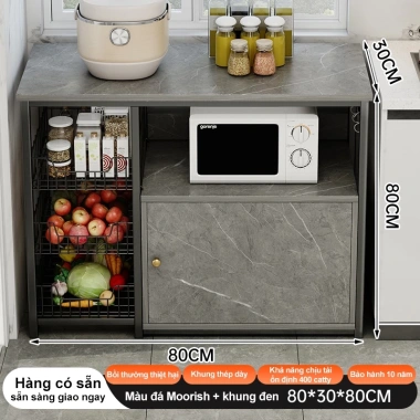 Kệ nhà bếp 80-120cm Xám-Đen - Nhiều ngăn, tủ bếp đa năng, chỉ 669.000 dong 10 Kệ nhà bếp 80-120cm Xám-Đen - Nhiều ngăn, tủ bếp đa năng, chỉ 669.000 dong 10