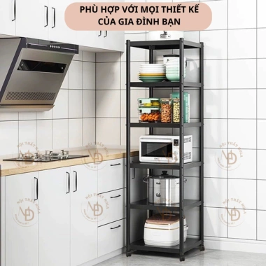 Kệ nhà bếp đa năng IMU Furniture bánh xe, sơn tĩnh điện sắt dày, giá chỉ 498.000₫