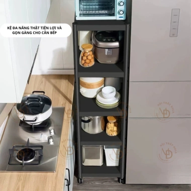 Kệ nhà bếp đa năng IMU Furniture bánh xe, sơn tĩnh điện sắt dày, giá chỉ 498.000₫
