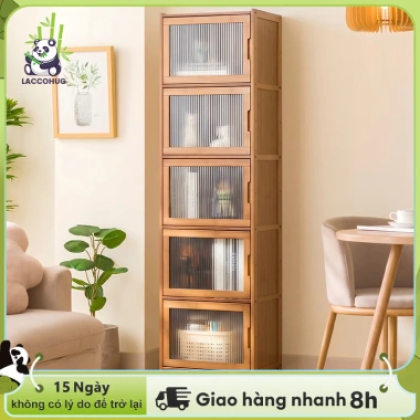 Kệ Nhà Bếp LACCOHUG 3‑6 Tầng Bánh Xe – Giá 399.000₫, Dùng cho Phòng Khách, Tắm, Ban Công