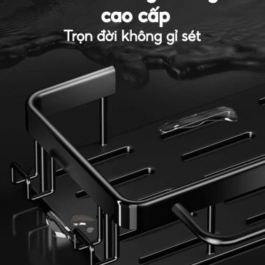 Kệ nhà tắm dán tường DANLE DL 145 - Nhôm cao cấp, dày dặn, miếng dán siêu chắc, giá chỉ 155.000₫