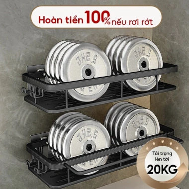 Kệ nhà tắm dán tường DANLE DL 145 - Nhôm cao cấp, dày dặn, miếng dán siêu chắc, giá chỉ 155.000₫